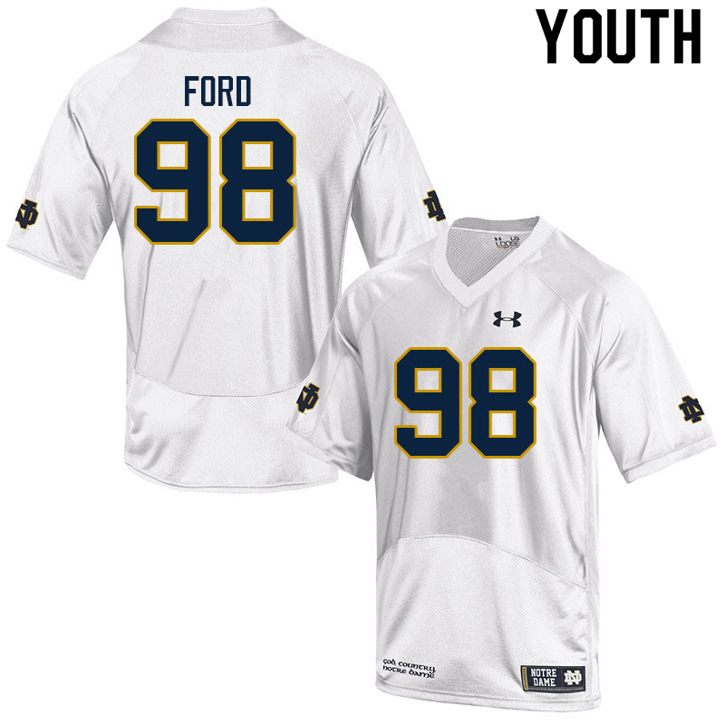 Youth #98 Tyson Ford Notre Dame Fighting Irish College Football Jerseys Sale-White - Click Image to Close